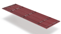 ZFP Urban, 5m 1500mm, perspective view, Gripple-wire-suspension, red, cutout with shadow,