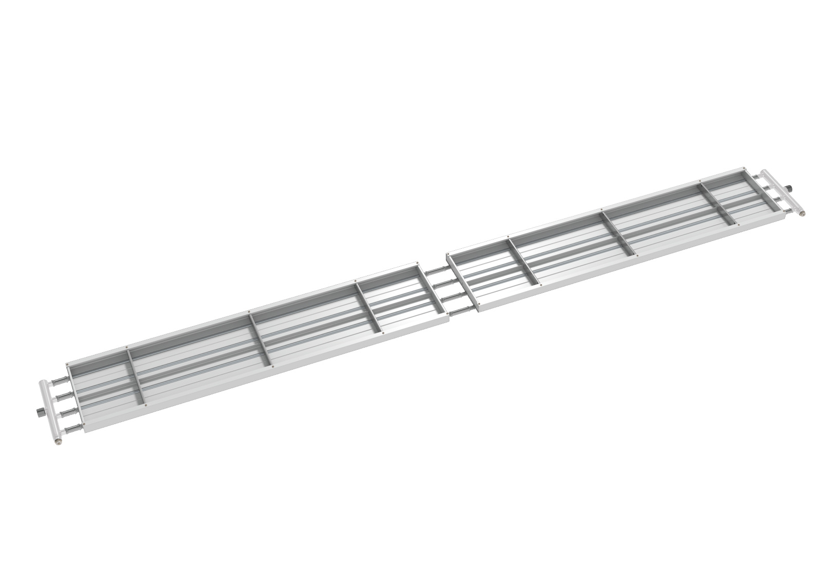 Rendering Zehnder ZIP Heating and cooling ceiling system Top view