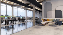 Large open-plan office, Modern, RHC, Urban
