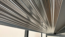 Reference in Garage Cafe Bar & more, Hauptstrasse 35, 2572 Sutz-Lattrigen, November 2021, Zehnder ZPF radiant ceiling panels with NCS special colour